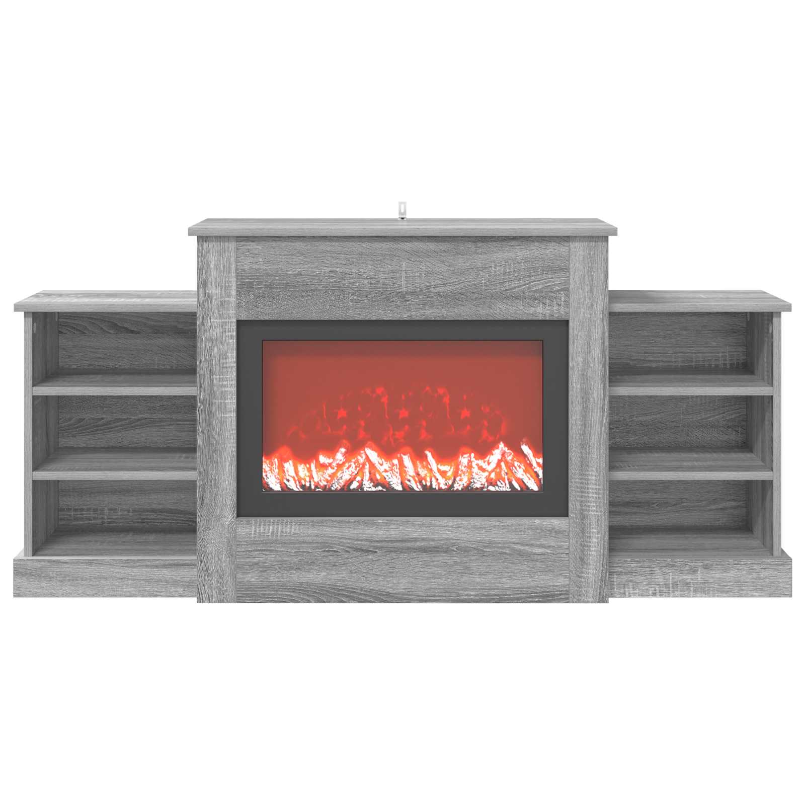 Električni kamin Siva Sonoma 140 x 30 x 67 cm Inženirski les