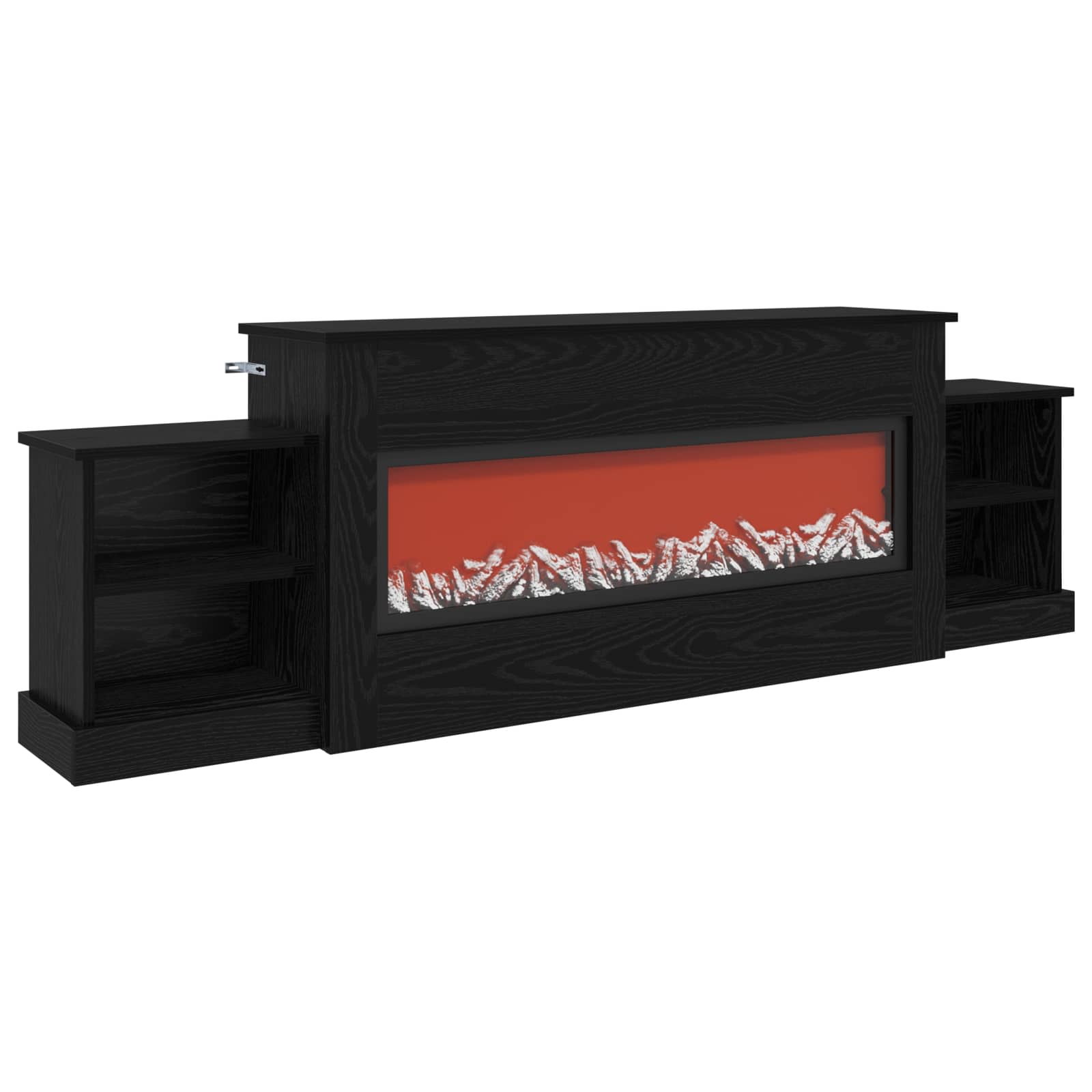 Električni kamin Črni hrast 177 x 30 x 56,5 cm Inženirski les