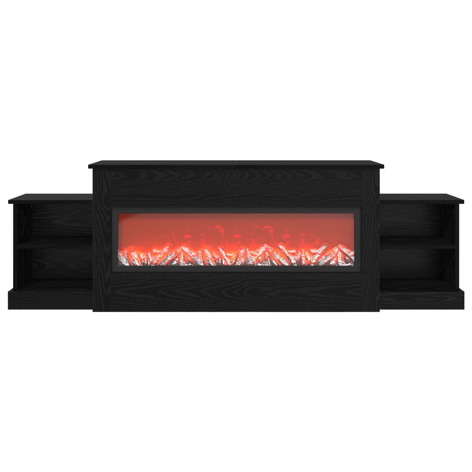 Električni kamin Črni hrast 177 x 30 x 56,5 cm Inženirski les