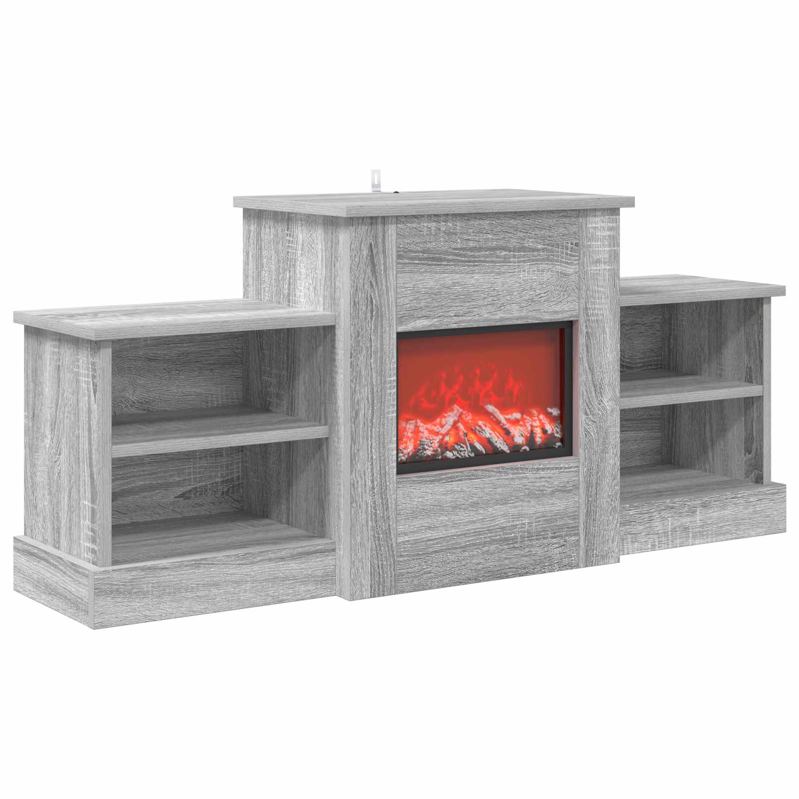 Električni kamin Siva Sonoma 110 x 30 x 50 cm Inženirski les