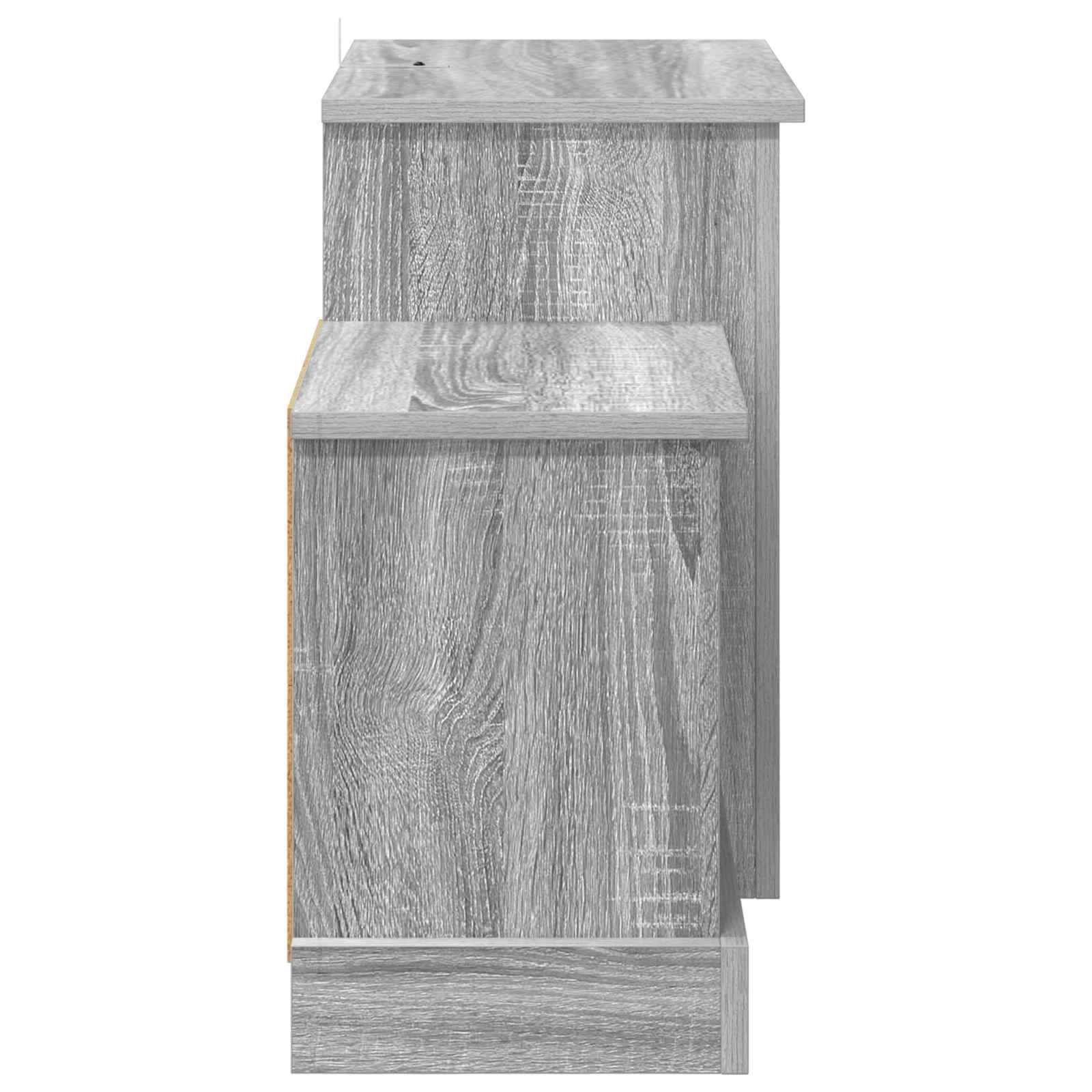 Električni kamin Siva Sonoma 110 x 30 x 50 cm Inženirski les
