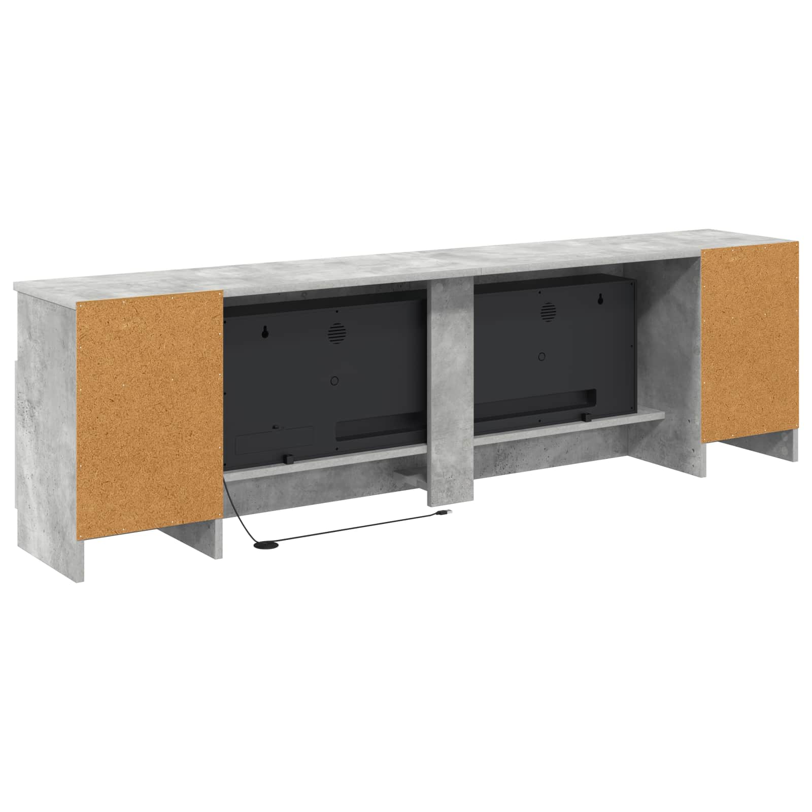 Električni kamin Beton 165 x 28,5 x 47 cm Inženirski les