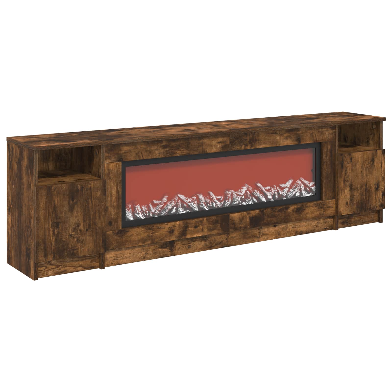 Električni kamin Dimljen hrast 165 x 28,5 x 47 cm