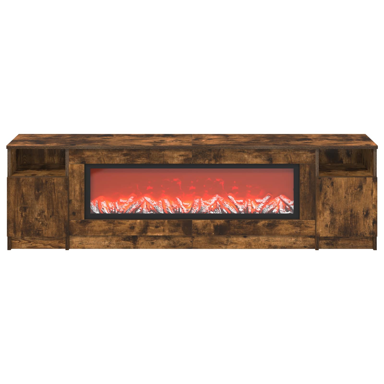 Električni kamin Dimljen hrast 165 x 28,5 x 47 cm