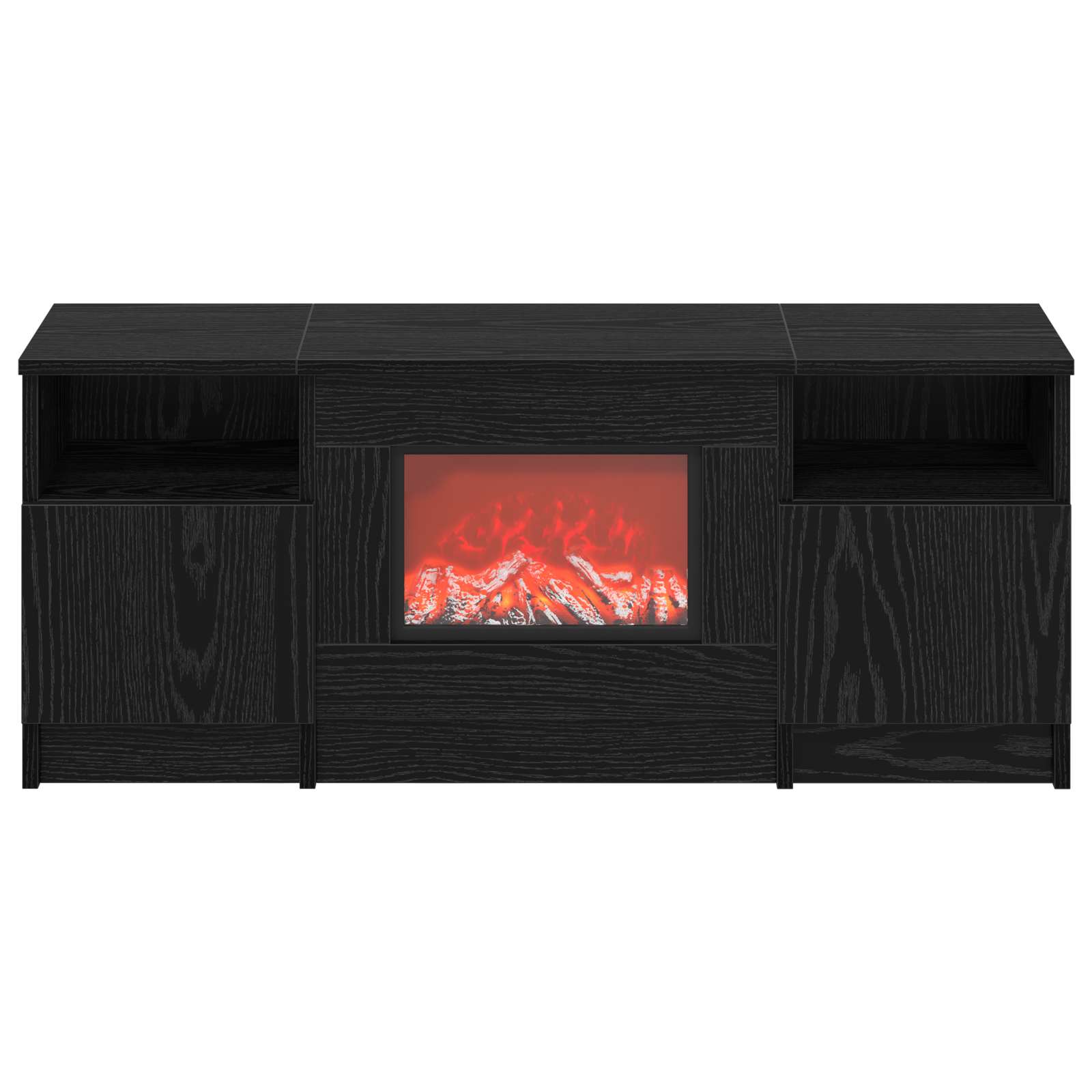 Električni kamin Črni hrast 98 x 28,5 x 40,5 cm Inženirski les