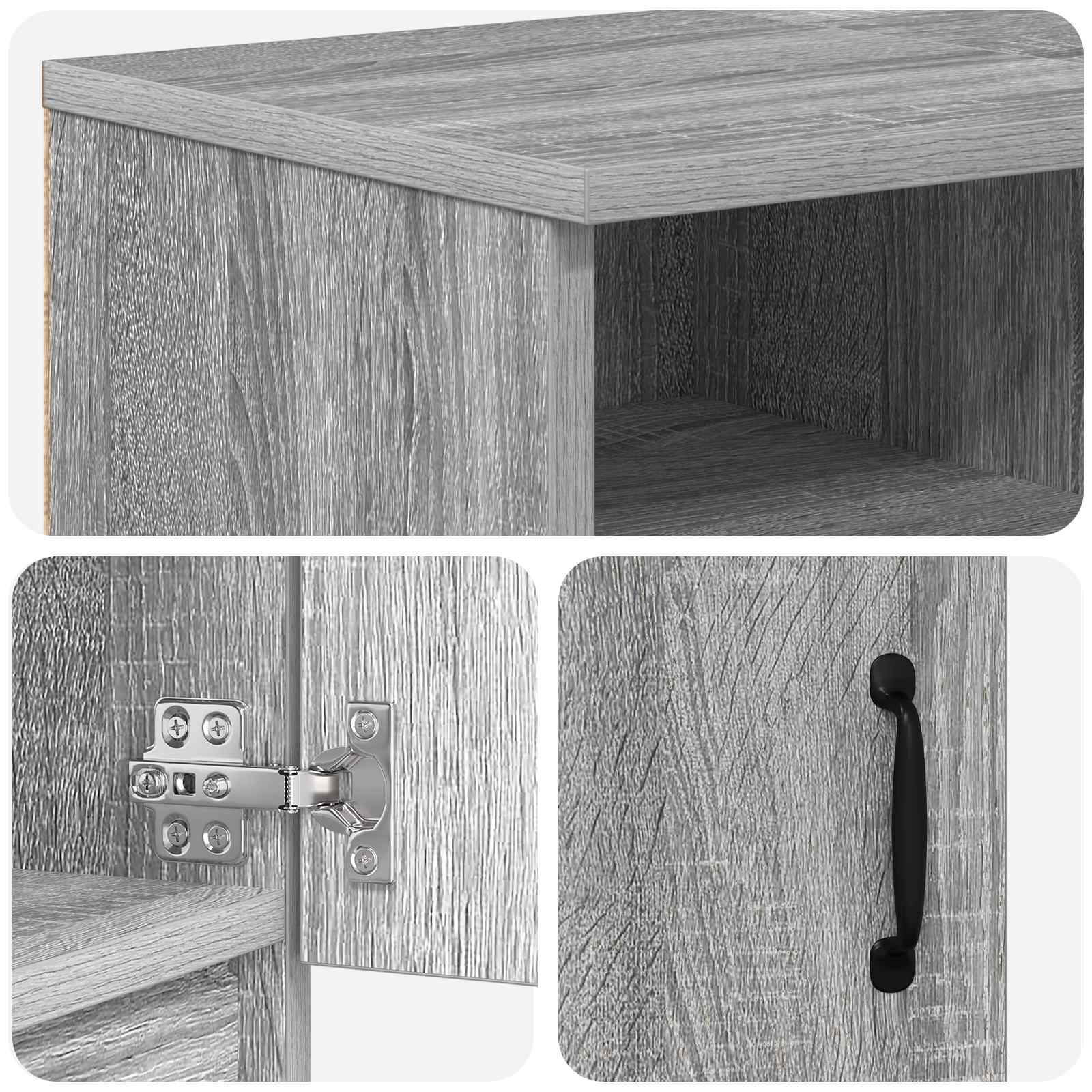 Električni kamin Siva Sonoma 98 x 28,5 x 40,5 cm Inženirski les