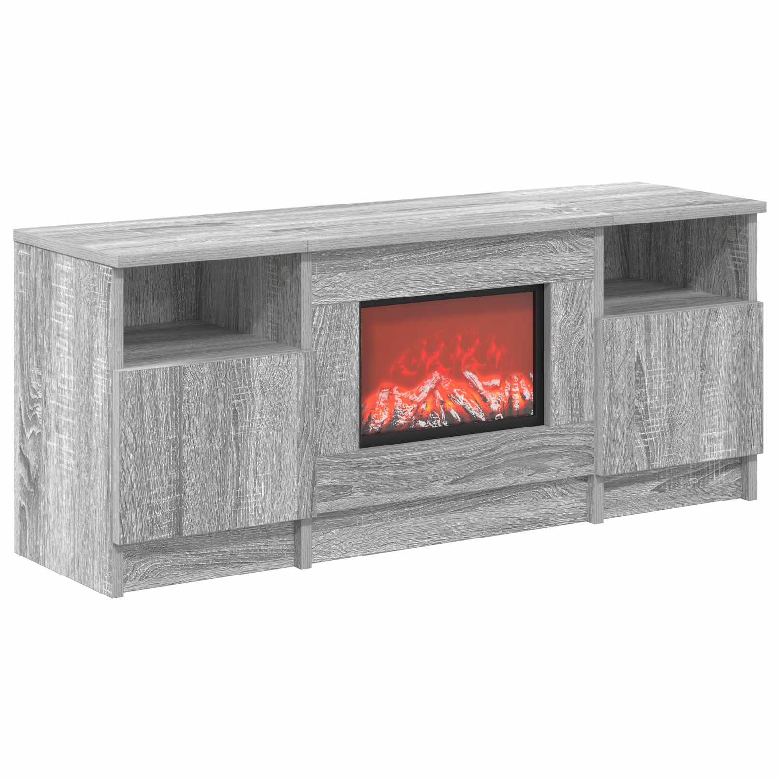 Električni kamin Siva Sonoma 98 x 28,5 x 40,5 cm Inženirski les