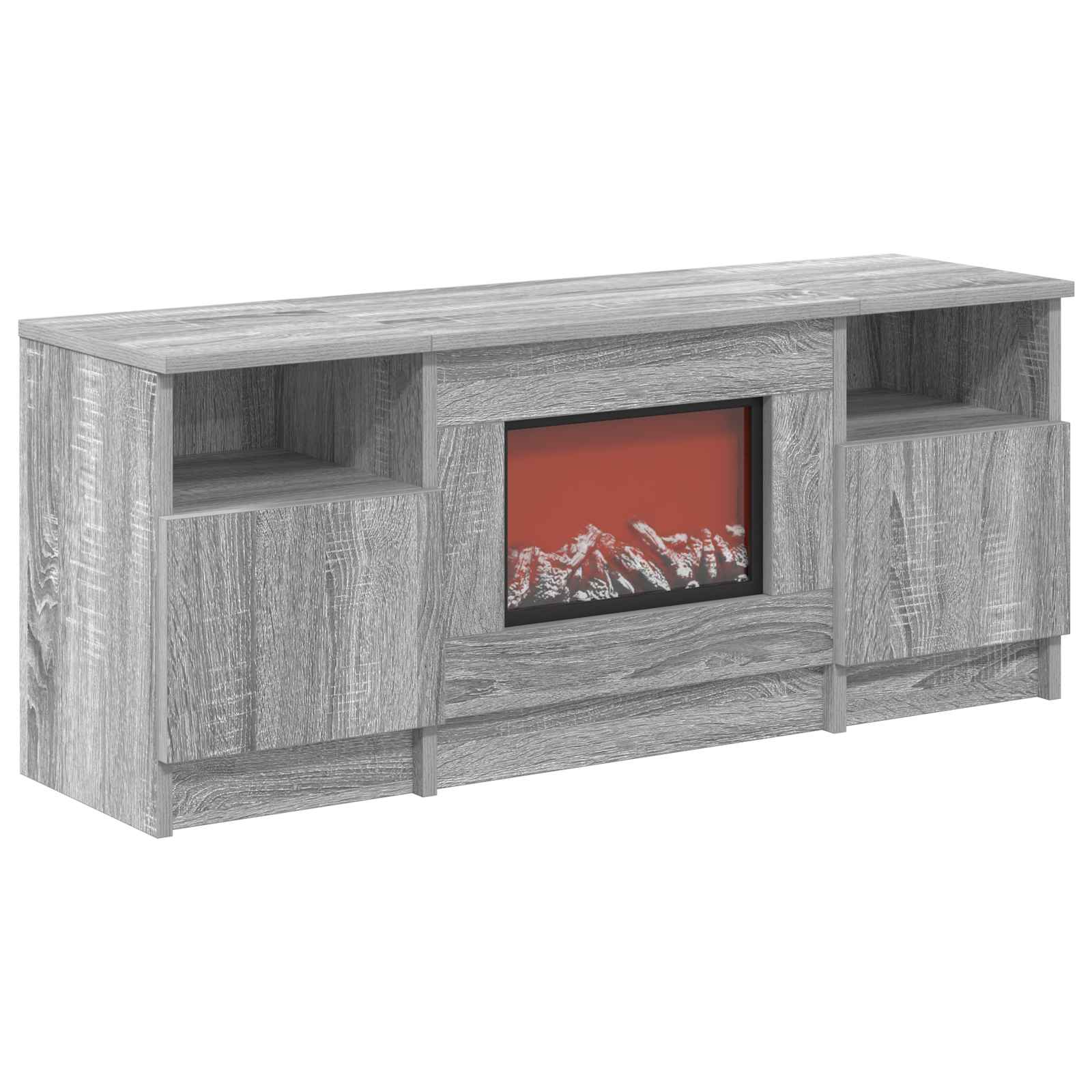 Električni kamin Siva Sonoma 98 x 28,5 x 40,5 cm Inženirski les