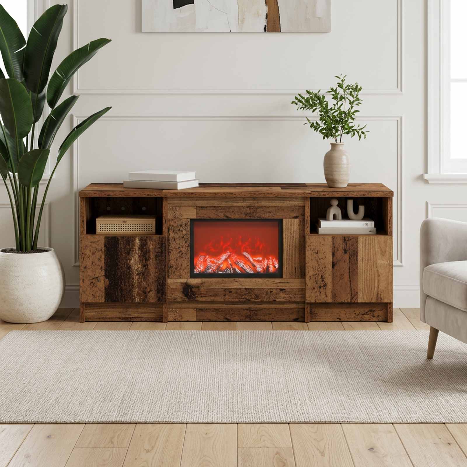 Električni kamin Star les 98 x 28,5 x 40,5 cm Inženirski les