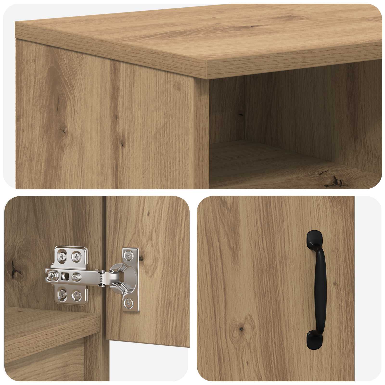 Električni kamin Artisan hrast 98 x 28,5 x 40,5 cm