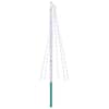 vidaXL J&otilde;ulupuu valgusti koos vaiade ja lipuvardaga 180 cm 108 LED-i