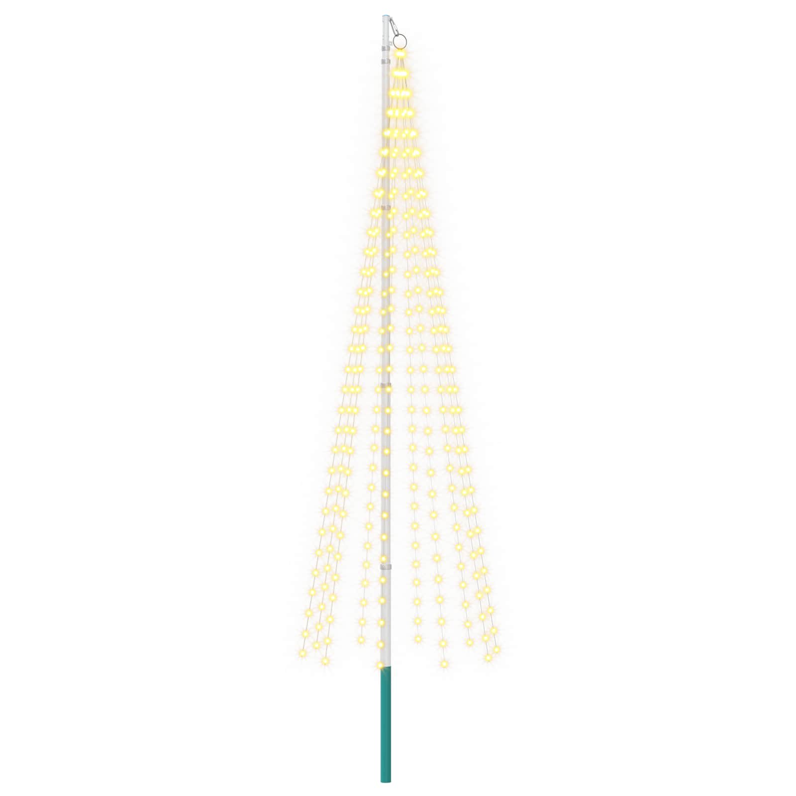 Božične lučke za drevo s količkom in drogom za zastavo 300 cm