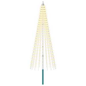 vidaXL J&otilde;ulupuu valgusti koos vaiade ja lipuvardaga 250 cm 500 LED-i