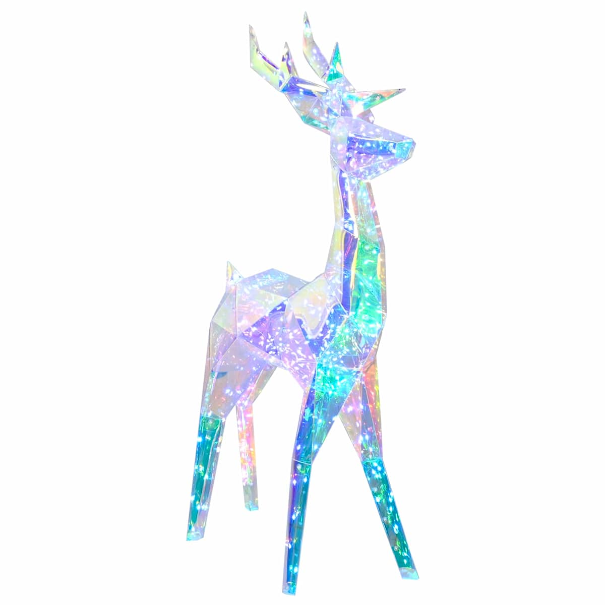 Prismatisk iriserende LED-rensdyr Flerfarvet 48 x 19 x 86 cm - Billede 2