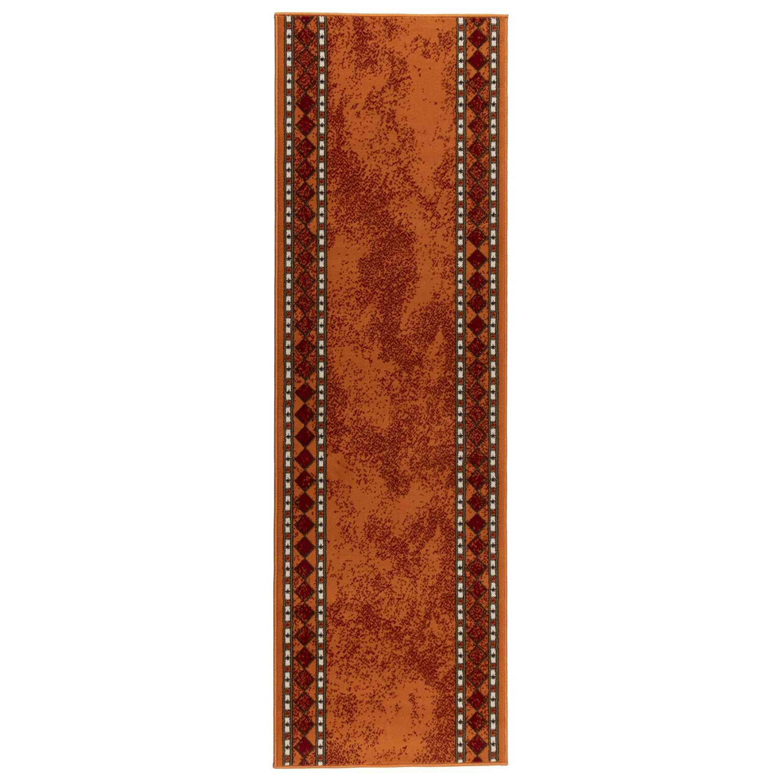 vidaXL Behúň na koberce FLORNES Tkaný Oranžová 80 x 300 cm PP 7 mm