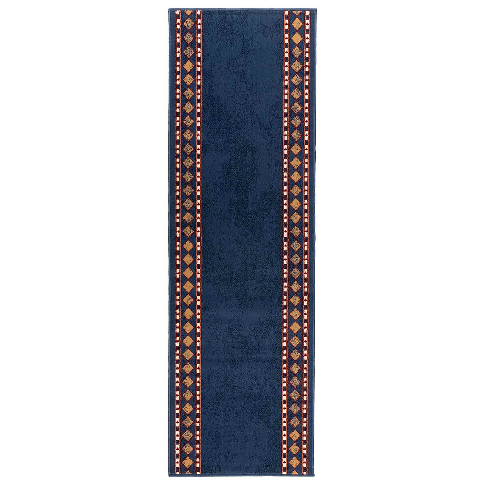 vidaXL Behúň na koberce FLORNES Tkaný Modrá 80 x 450 cm PP 7 mm