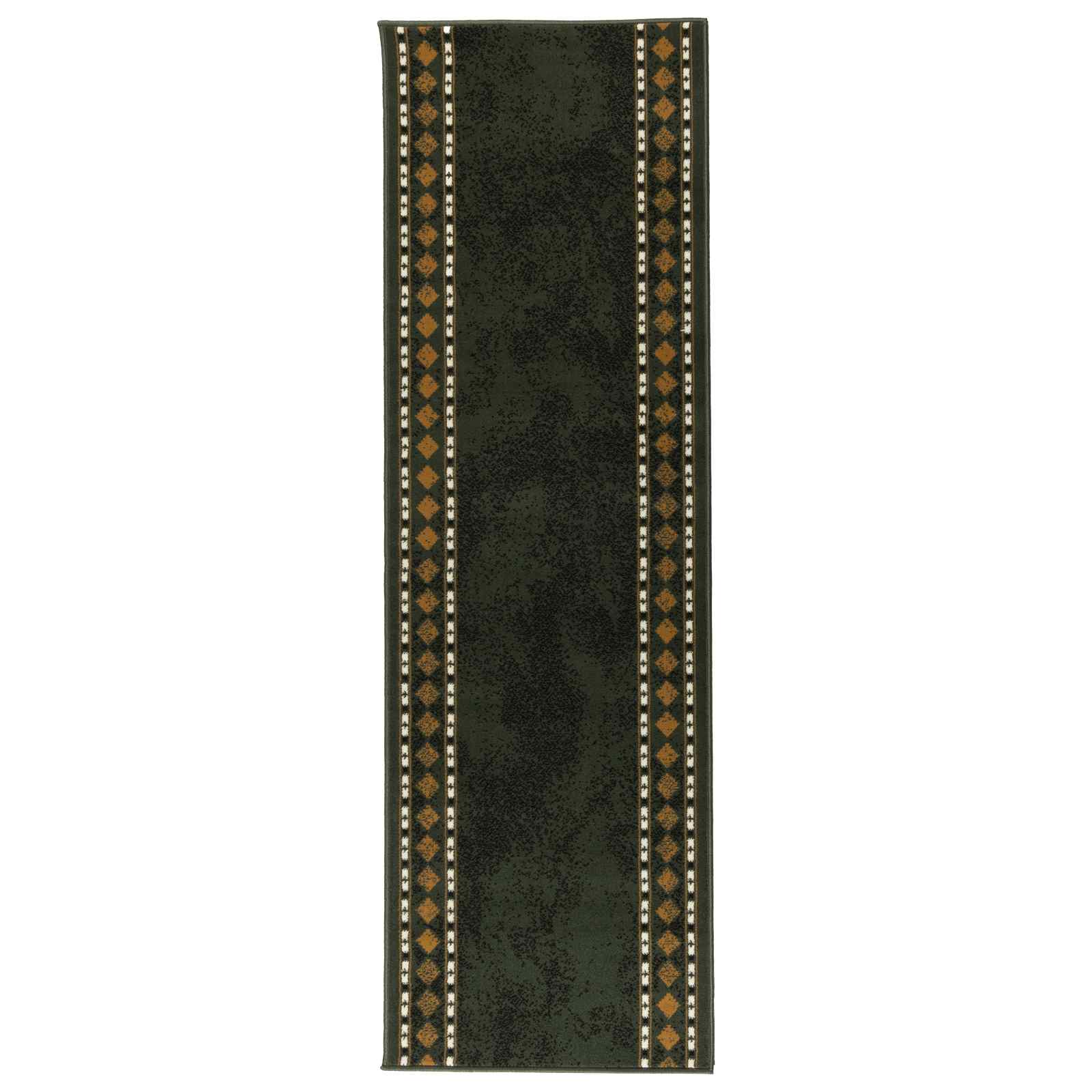 vidaXL Behúň na koberce FLORNES Tkaný Zelená 80 x 250 cm PP 7 mm