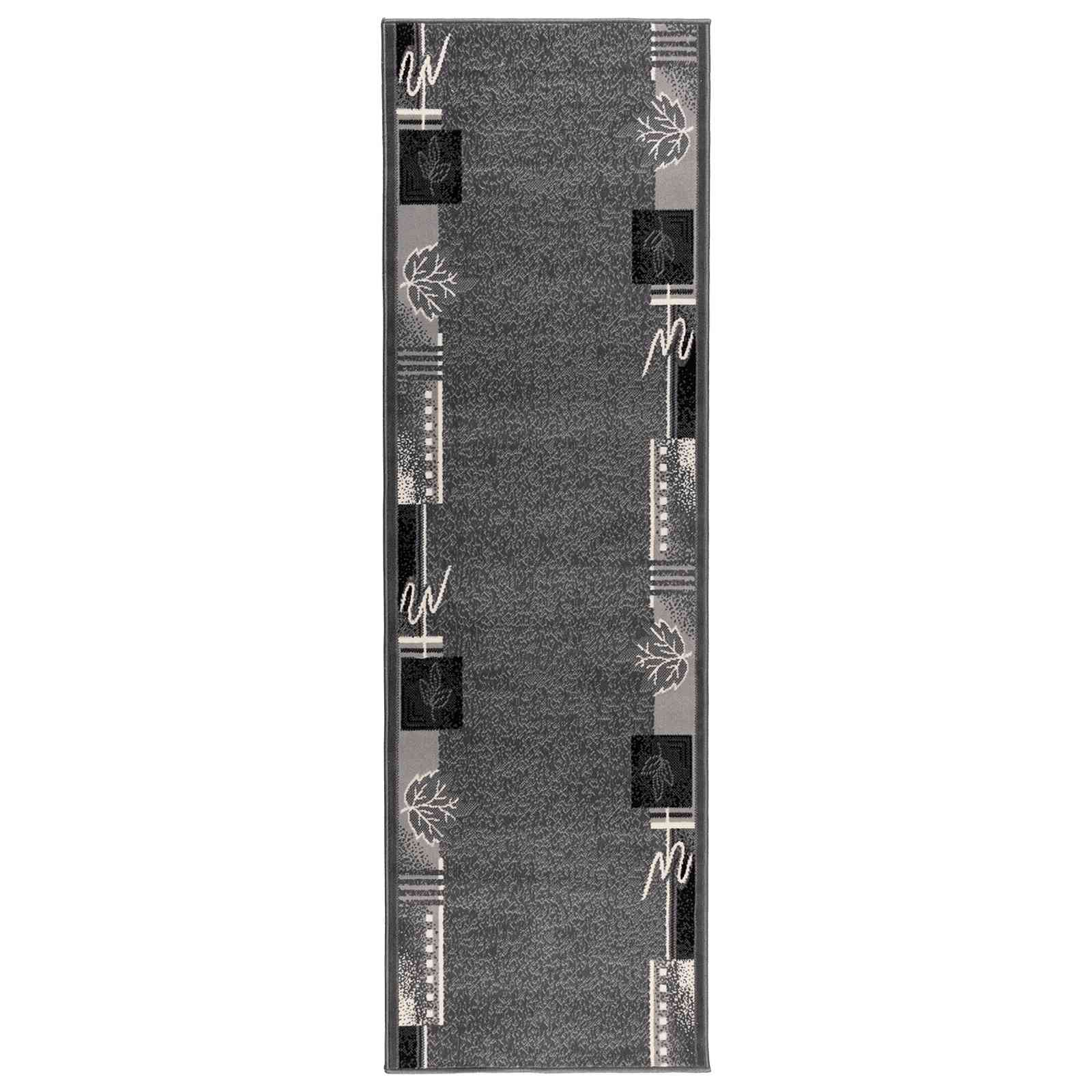 vidaXL Behúň na koberce FLORNES Tkaný Sivá 67 x 250 cm PP 7 mm