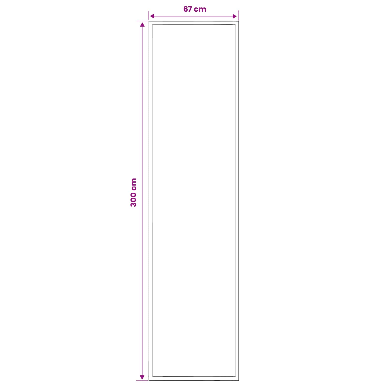 Tekstilni preproga FLORNES Tkano Siva Liste 67 x 300 cm PP 7 mm