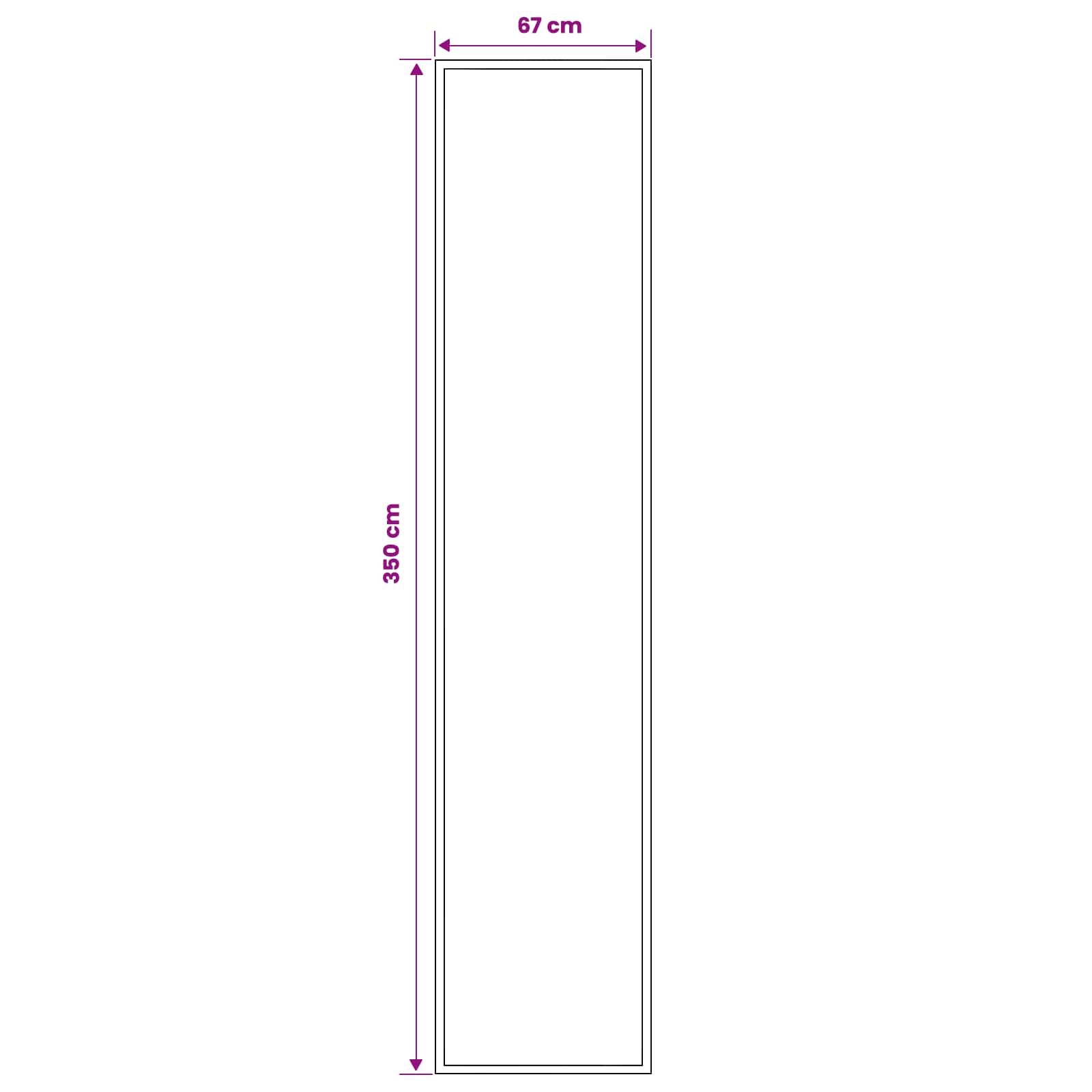 Tekstilni preproga FLORNES Tkano Oker Zigzag 67 x 350 cm PP