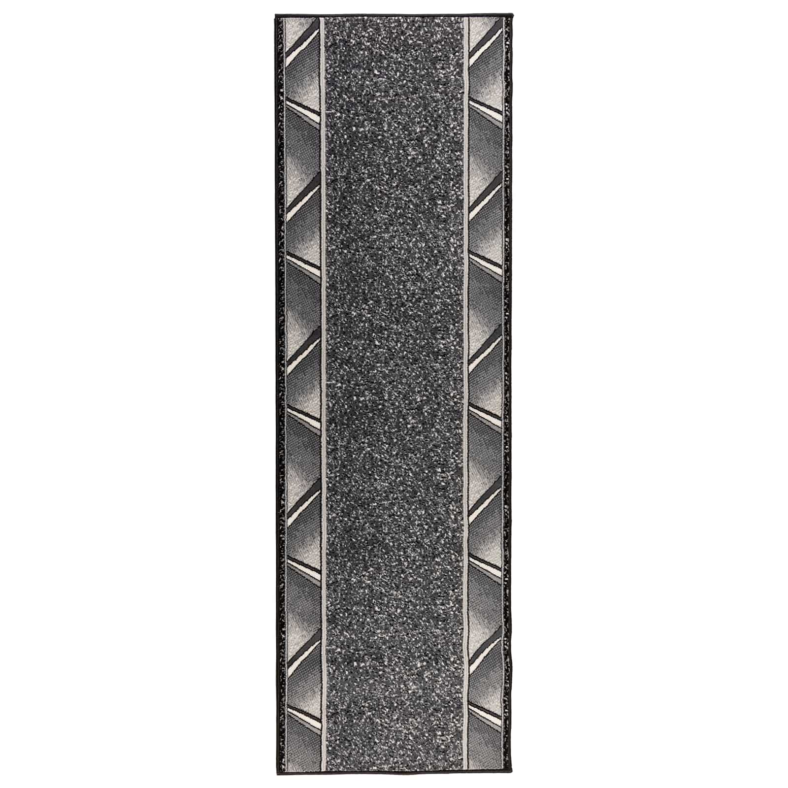 vidaXL Behúň na koberce FLORNES Tkaný Sivá 67 x 250 cm PP 7 mm