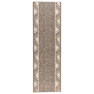 vidaXL Jooksurug FLORNES Kootud Pruunikashall Zigzag 67 x 200 cm PP