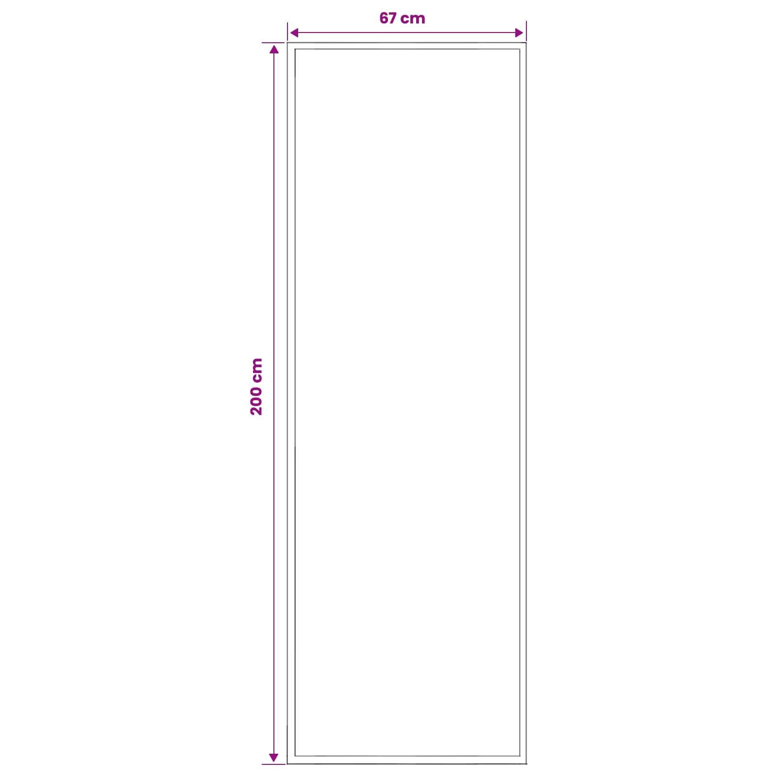 Tekstilni preproga FLORNES Tkano Črna Čopiči 67 x 200 cm PP