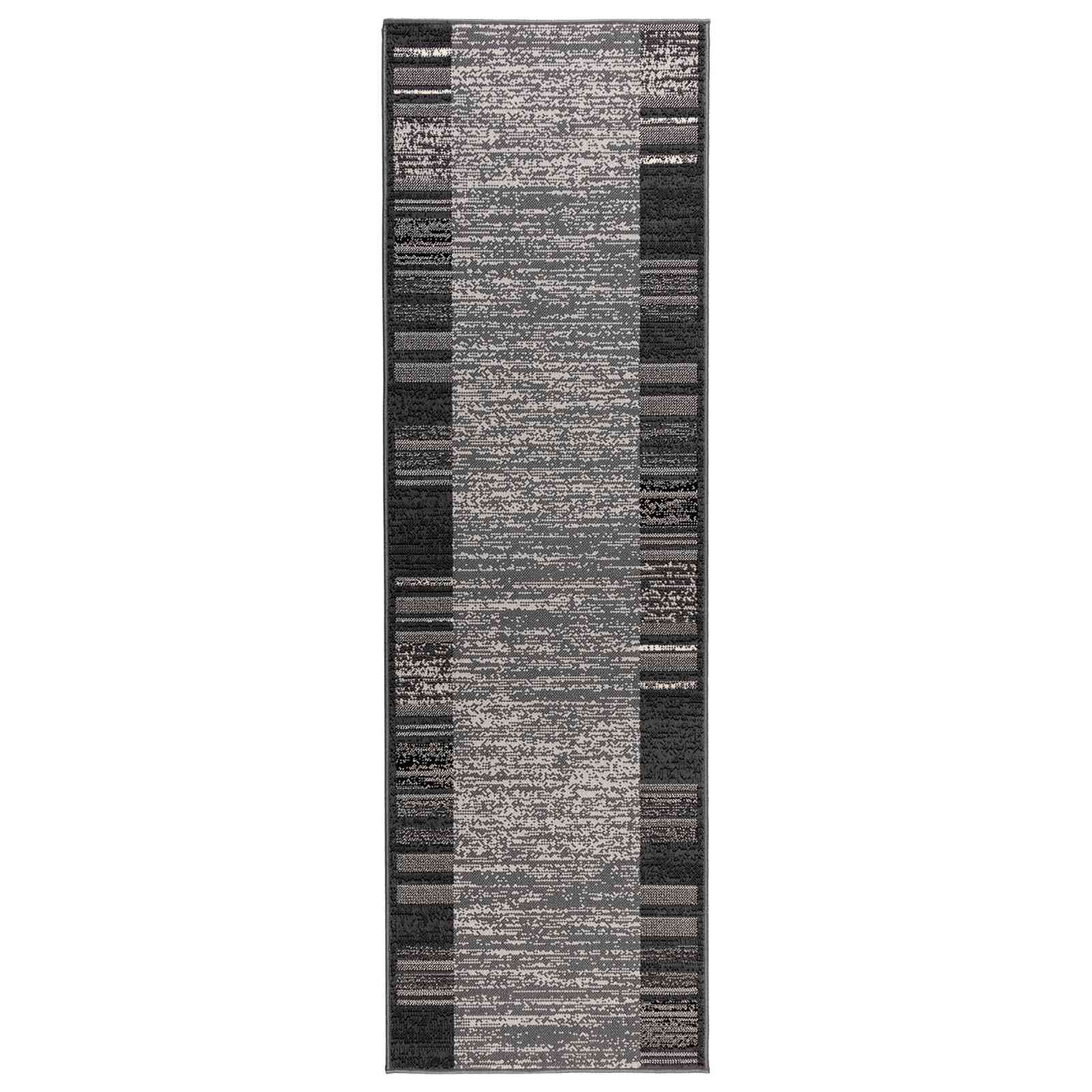 vidaXL Behúň na koberce FLORNES Tkaný Sivá 80 x 200 cm PP 7 mm