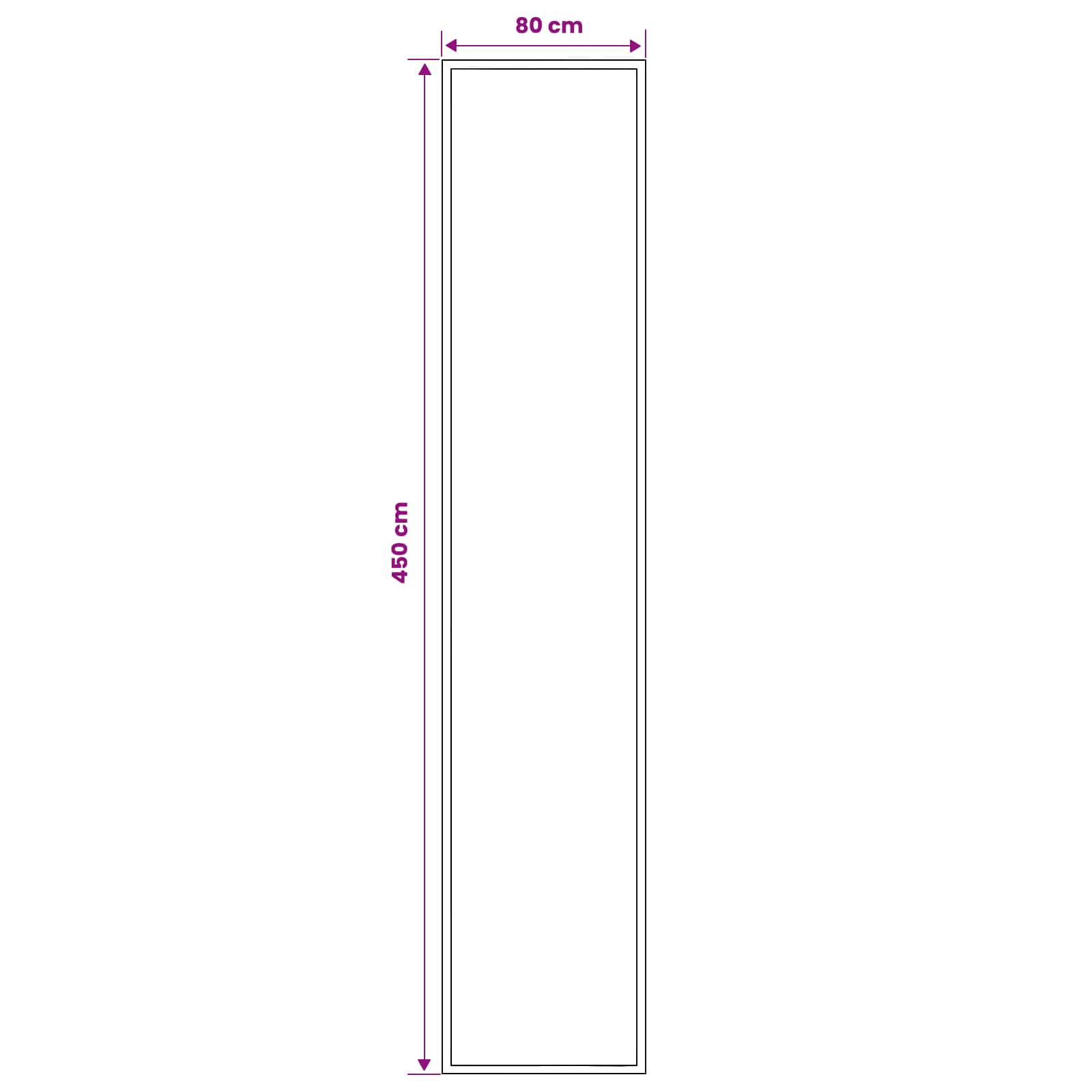 Tekstilni preproga FLORNES Tkano Siva Črte 80 x 450 cm PP 7 mm