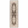 vidaXL Jooksurug FLORNES Kootud Taupe muster 67 x 150 cm PP 7 mm
