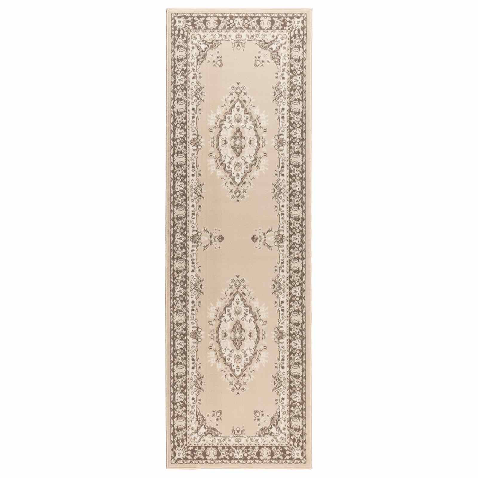 vidaXL Behúň na koberce FLORNES Tkaný Ecru 67 x 400 cm PP 7 mm