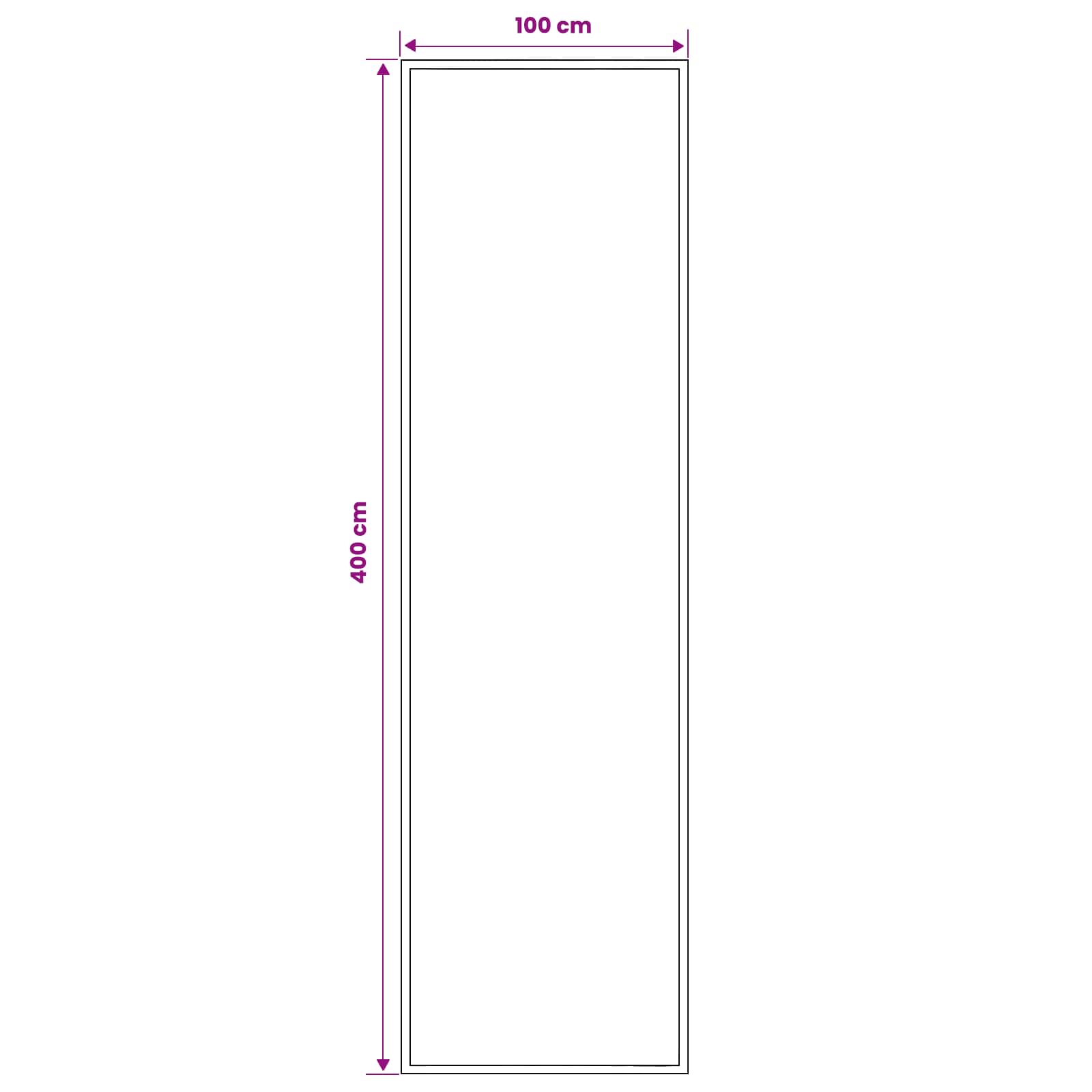 Tekstilni preproga FLORNES Tkano Ekru vzorec 100 x 400 cm PP