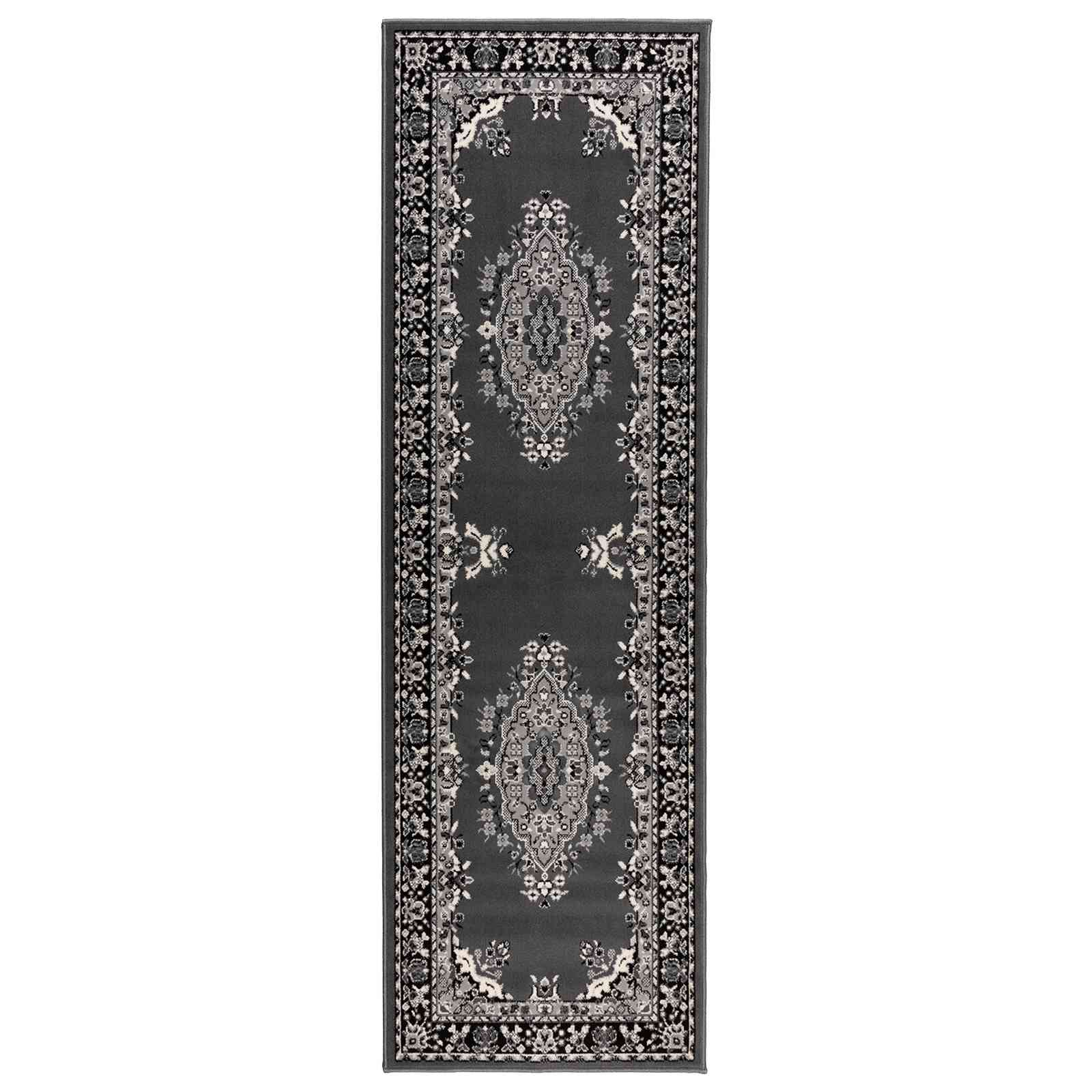 vidaXL Behúň na koberce FLORNES Tkaný Sivá 80 x 400 cm PP 7 mm