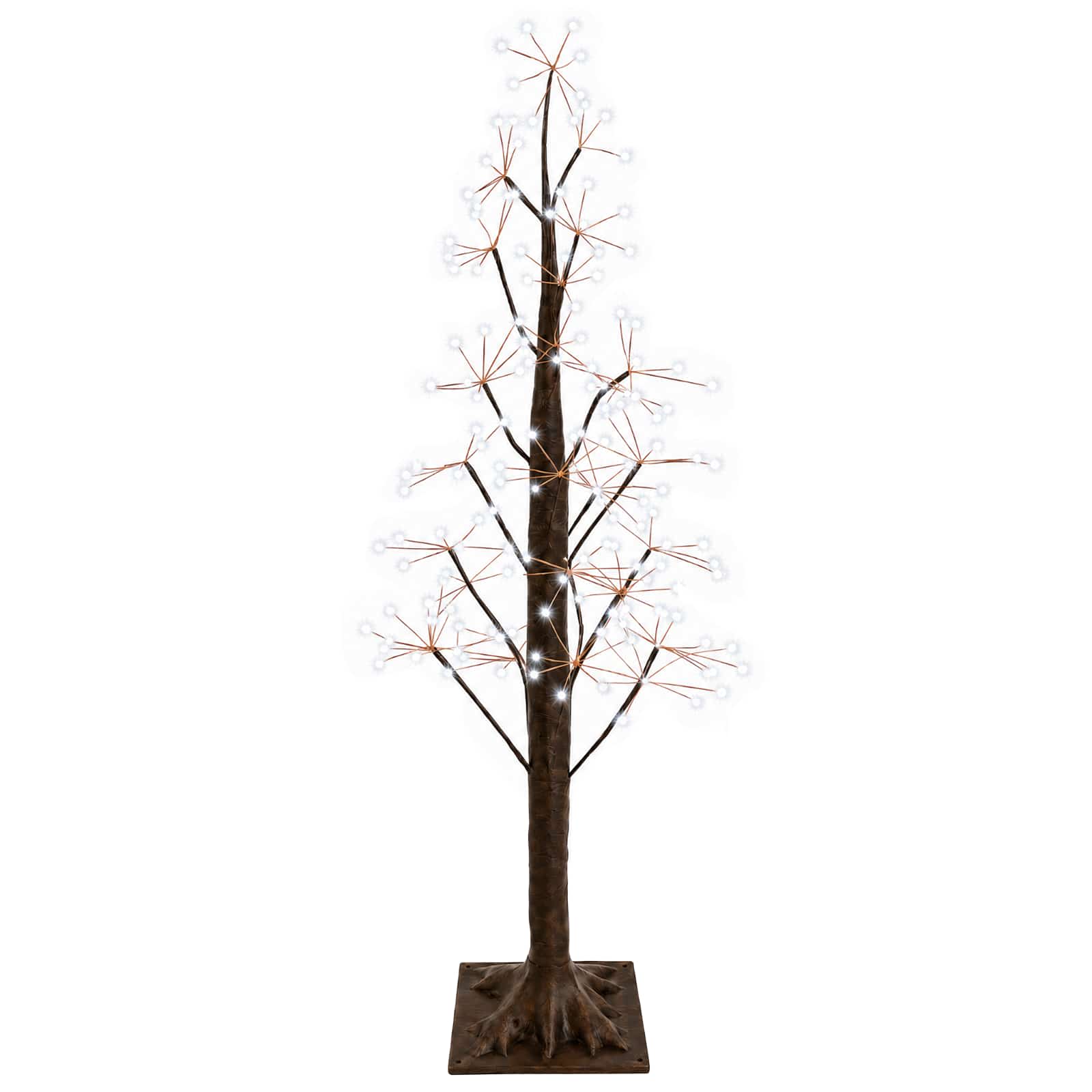 vidaXL Stjerneformet juletre Brun 120 cm Plast 240 LED-lys