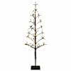 vidaXL Valgusketiga LED-j&otilde;ulupuu Must 18 x 18 x 120 cm Teras 140 LED-i