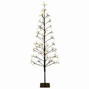 LED vánoční stromek Černá 150 cm Ocel 164 LED - obrázek 2