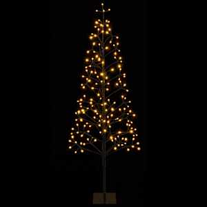 LED vánoční stromek Černá 150 cm Ocel 164 LED - obrázek 4