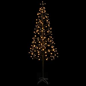 LED vánoční stromek Černá 47 x 210 cm Ocel 228 LED - obrázek 4