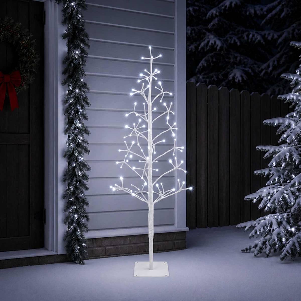 LED-juletræ med lyskæde 47 x Stål 268 LED'er