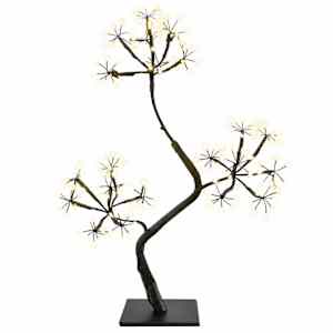 vidaXL S-kujuline LED-j&otilde;ulupuu 2 tk Must 45 cm Plastmass 336 LED-i