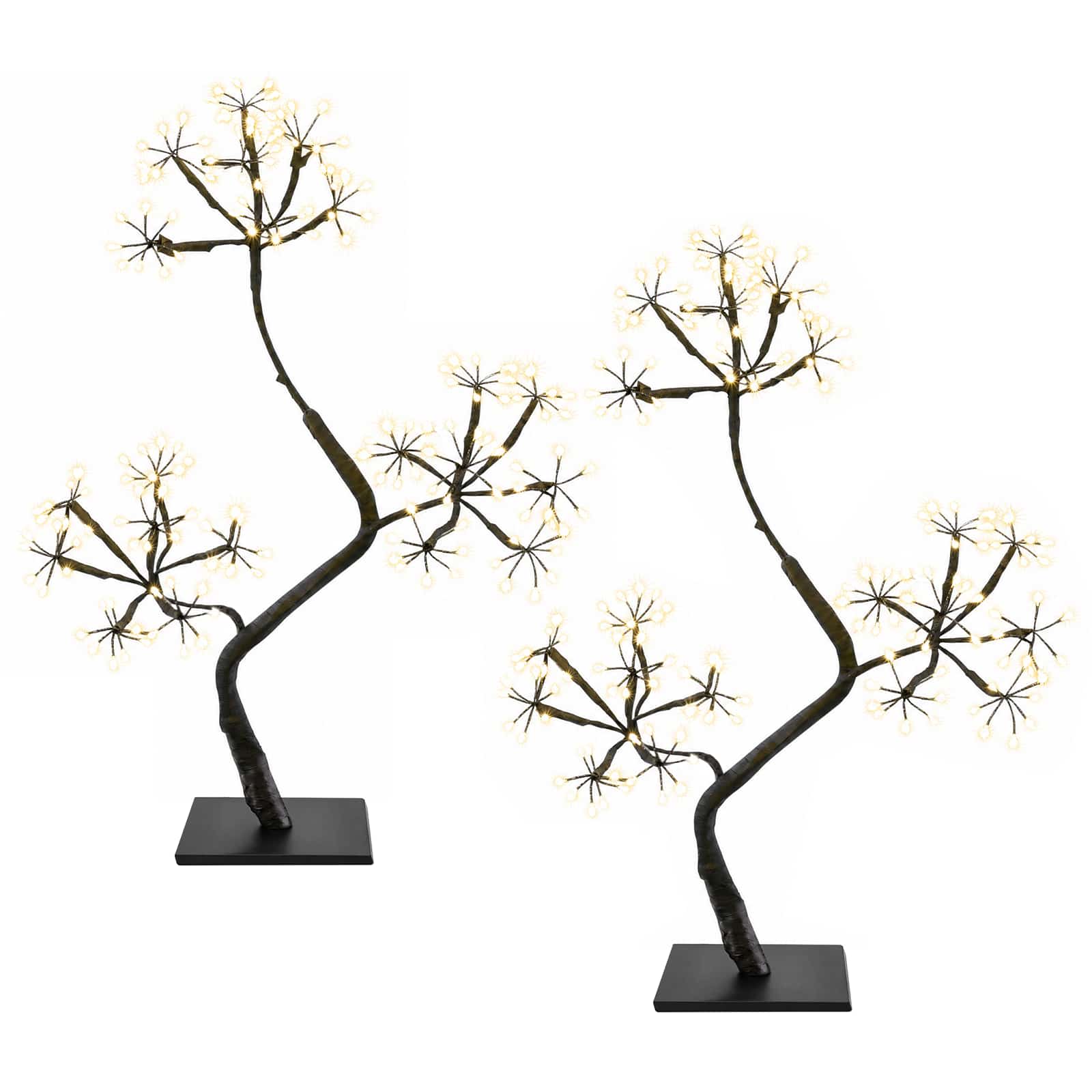 vidaXL S-vormige LED-kerstboom 2 st Zwart 45 cm Kunststof 336 LED's, foto 3