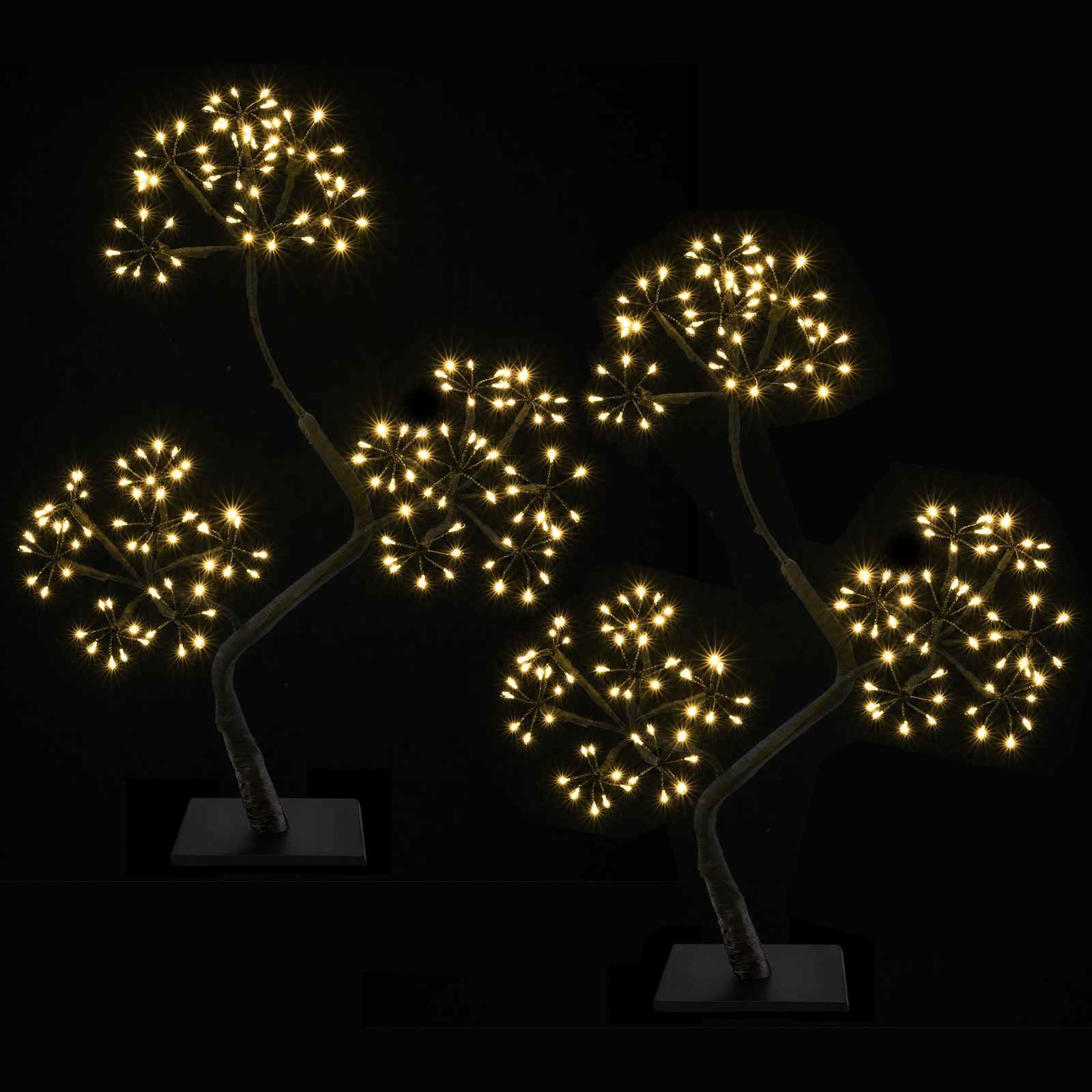 vidaXL S-vormige LED-kerstboom 2 st Zwart 45 cm Kunststof 336 LED's, foto 4