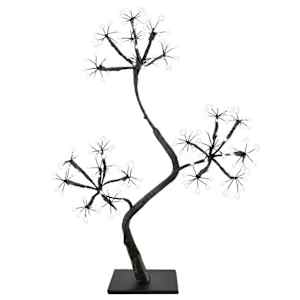 vidaXL S-kujuline LED-j&otilde;ulupuu 2 tk Must 18 x 18 x 45 cm Plastmass