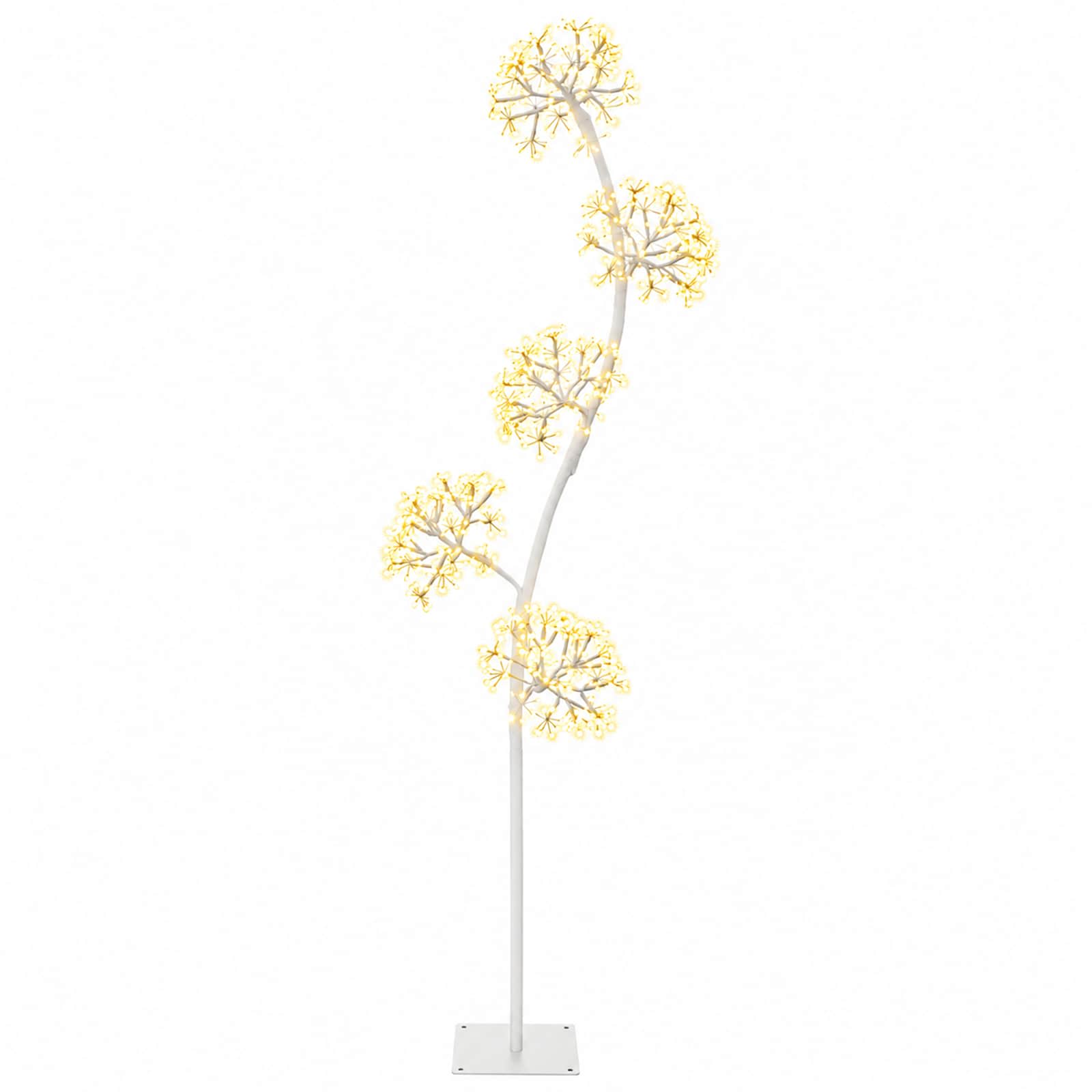 LED božično drevo v obliki črke S Bela 20 x 20 x 175 cm Jeklo