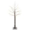 vidaXL Lumega kaetud LED-j&otilde;ulupuu Pruun 22 x 22 x 120 cm Plastmass