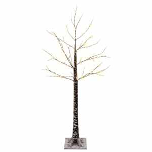 vidaXL Lumega kaetud LED-j&otilde;ulupuu Pruun 22 x 22 x 120 cm Plastmass
