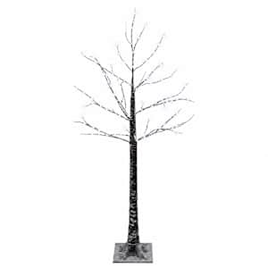 vidaXL Lumega kaetud LED-j&otilde;ulupuu Pruun 22 x 22 x 120 cm Plastmass