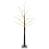 vidaXL Lumega kaetud LED-j&otilde;ulupuu Pruun 22 x 22 x 150 cm Plastmass