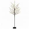 vidaXL LED-pallidega j&otilde;ulupuu Must 18 x 18 x 120 cm Teras 150 LED-i