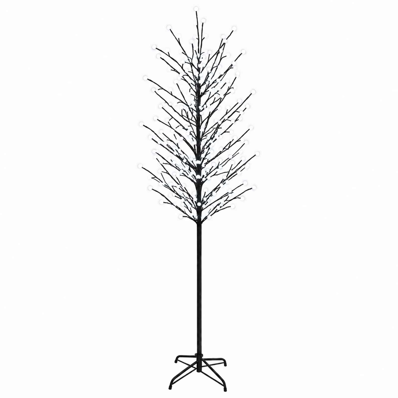 vidaXL LED-Weihnachtsbaum Schwarz 240 cm Stahl 280 LEDs – Bild 2